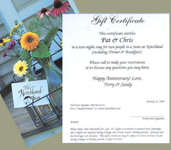 Notchland Inn Gift Certificate Online Ordering