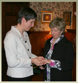 Lesbian wedding at Notchland Inn