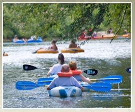 kayakers on the Saco River