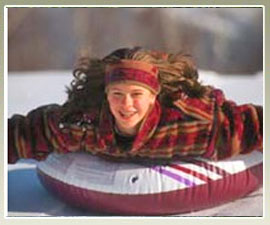 Girl tubing